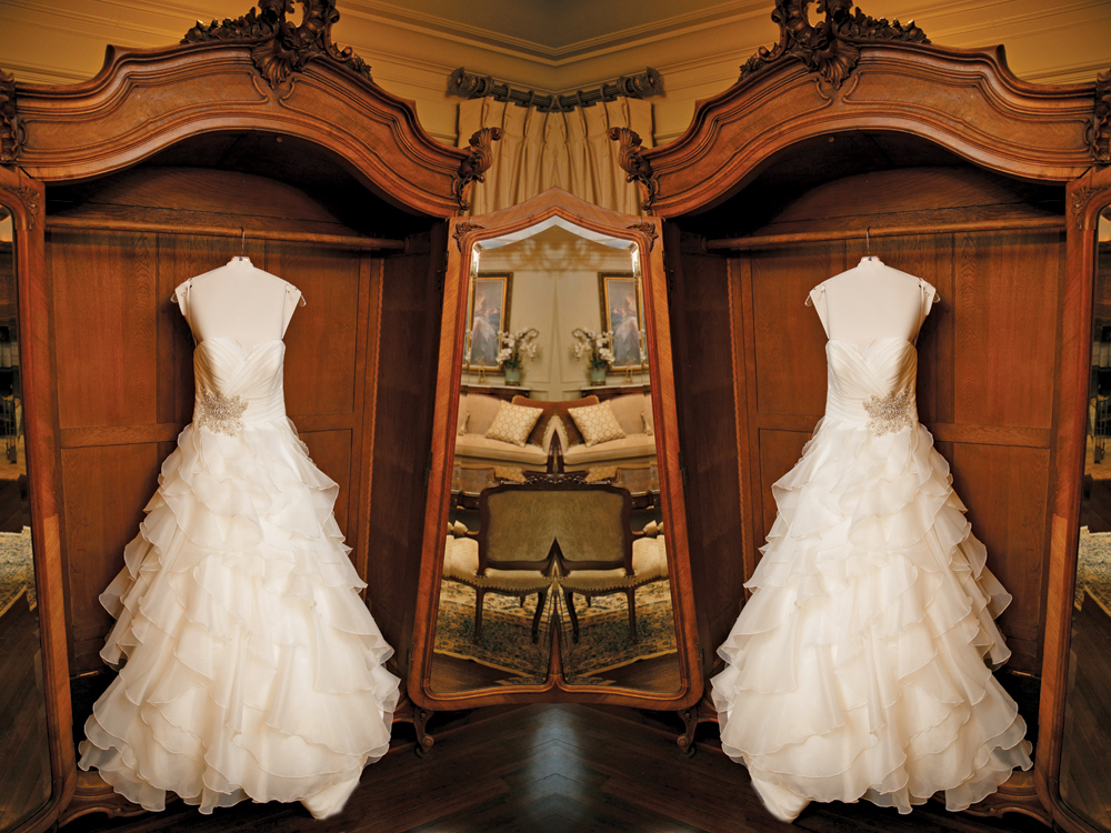The Park Savoy Estate, Bridal Gown + Mirror Image (Milton Gil Photographers)