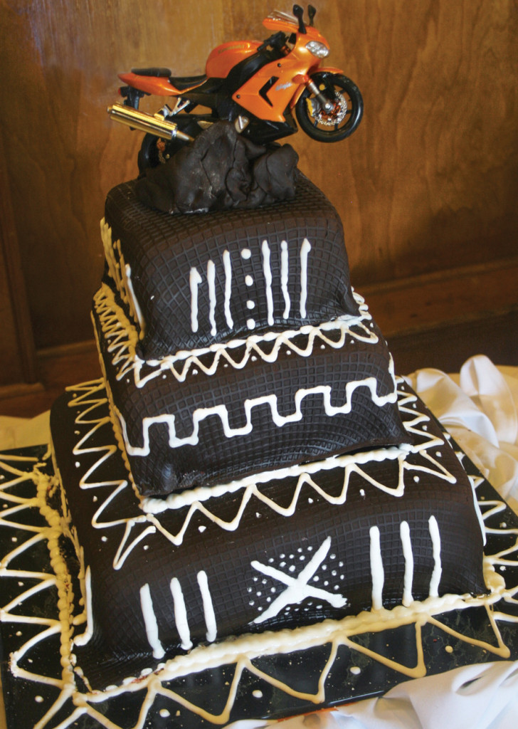African American wedding cake