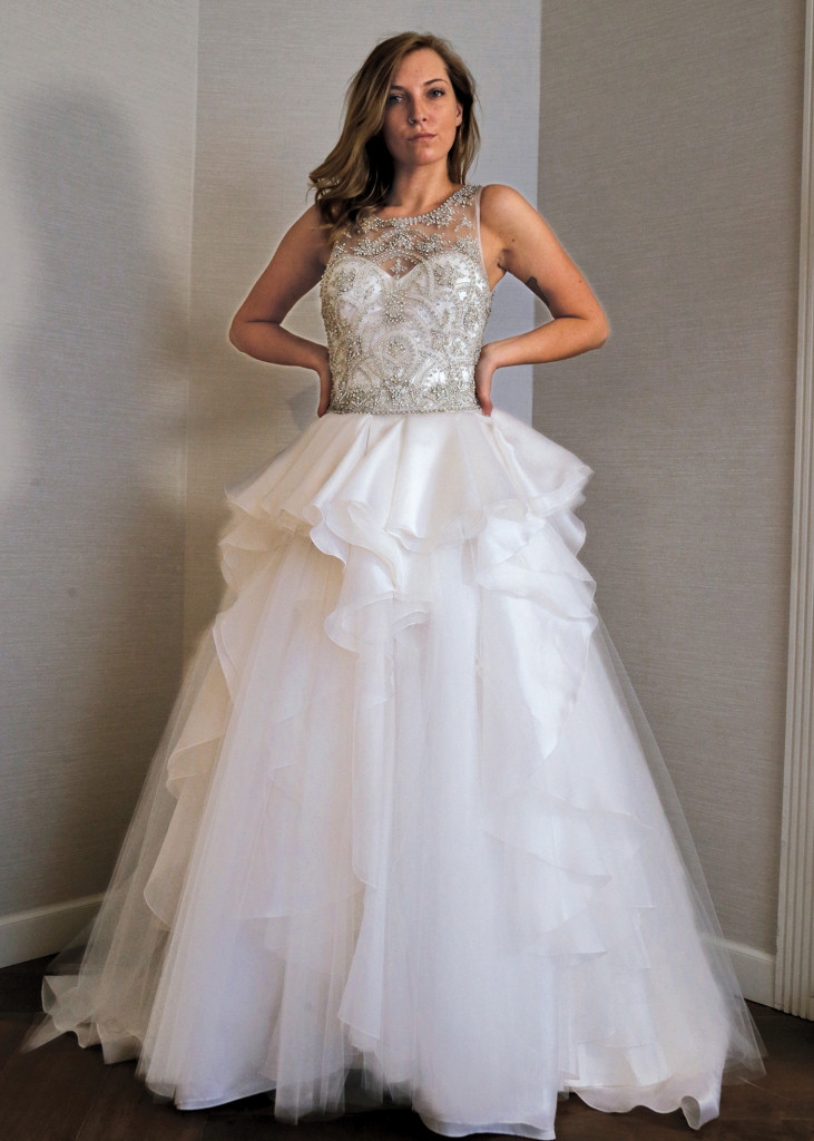 Eugenia Couture Princess Peplum Ballgown Wedding Dress