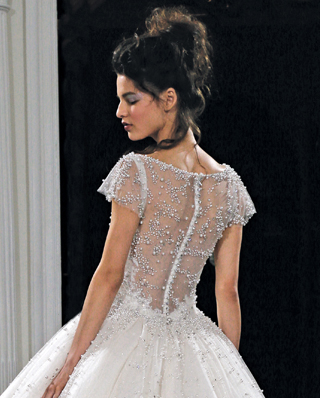 Search for Wedding Gowns with Embellished Back Designs in NY, NJ, CT, PA 
