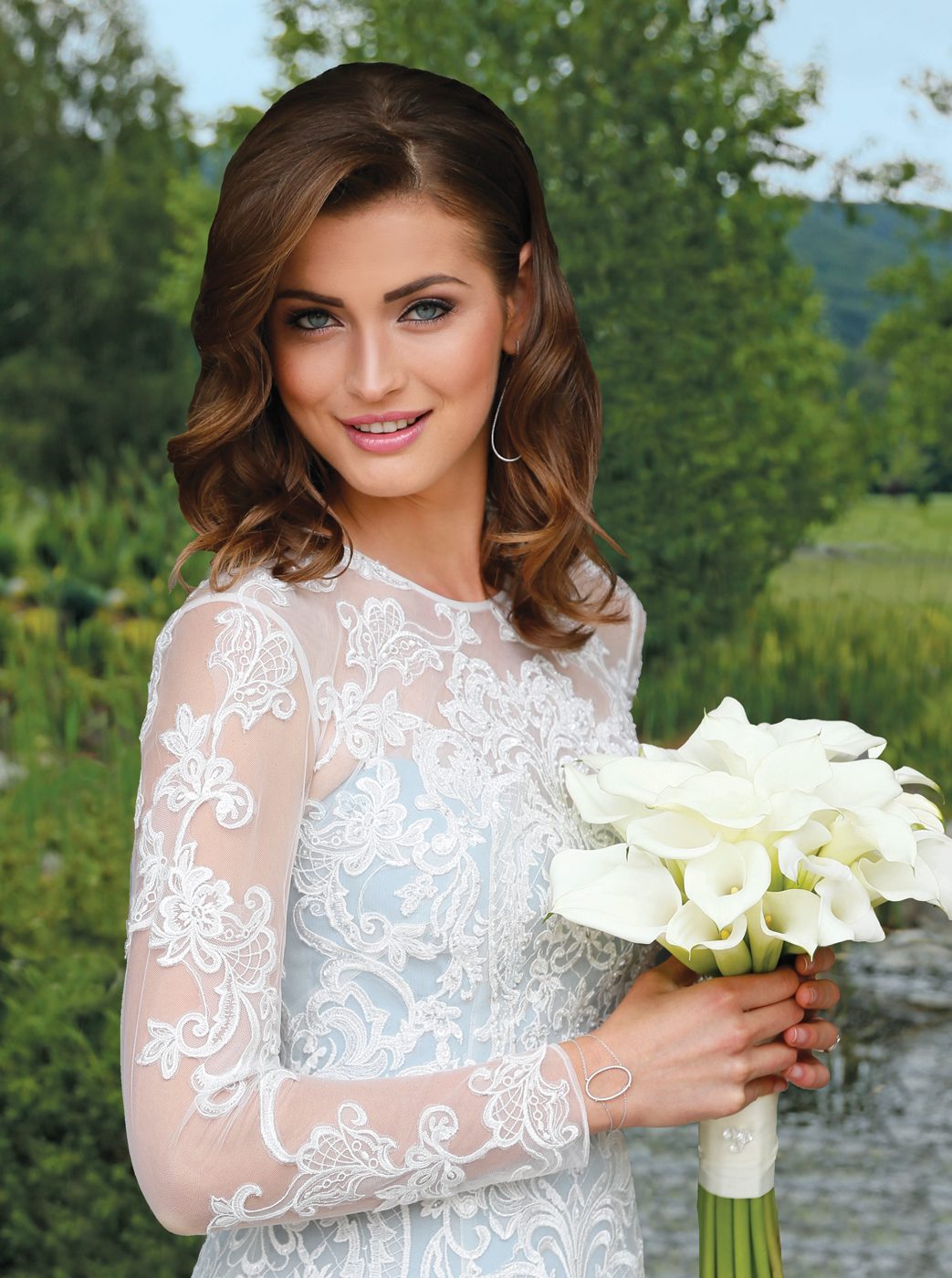 Gown: Oleg Cassini at David's Bridal (CWG782, $1,158), Ariston Flowers, Jewelry: KVO Collections